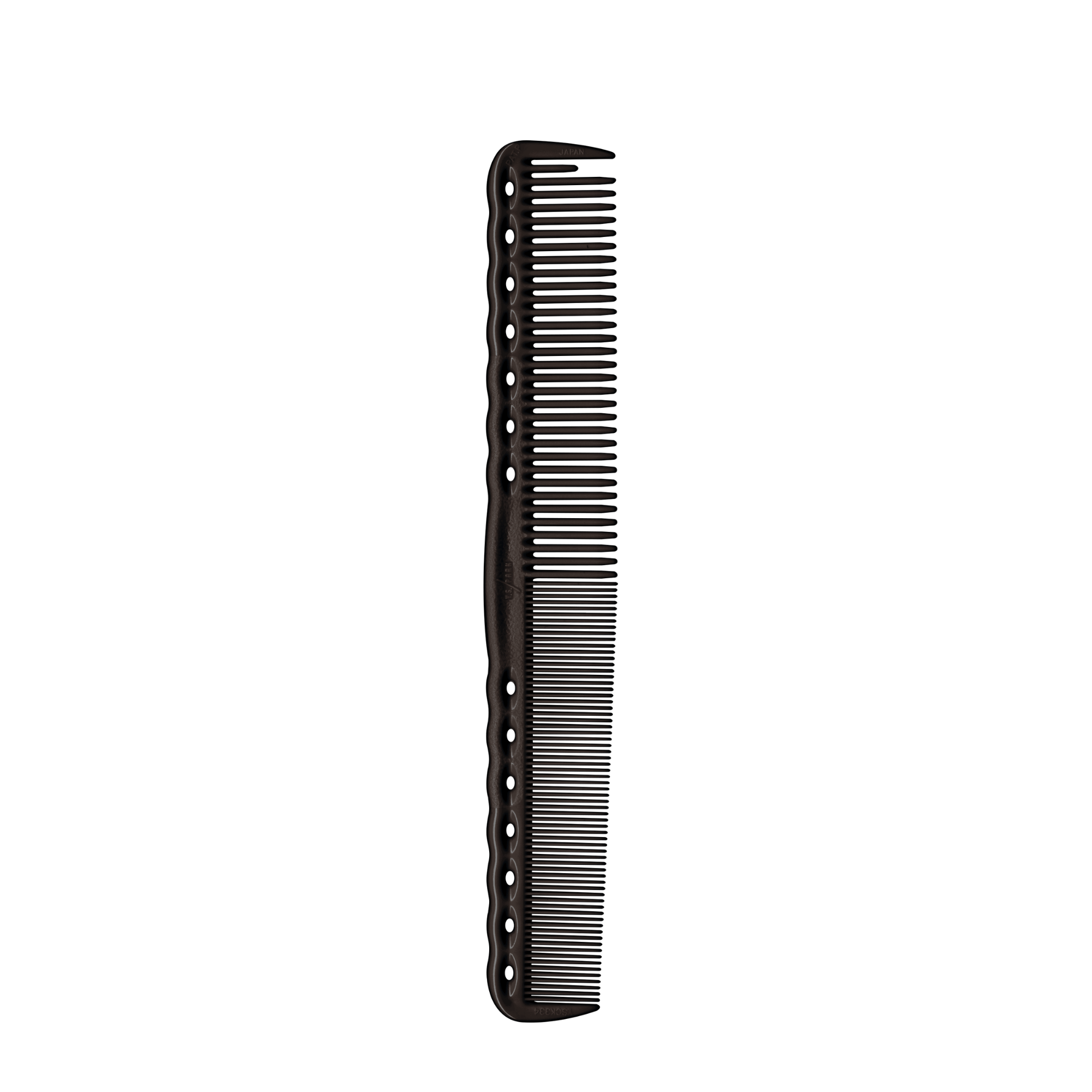 YS Park 180mm Fine Tooth Cutting Comb - Carbon Black