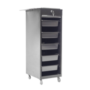 5 Tray Metal Lockable Trolley code QA0008*