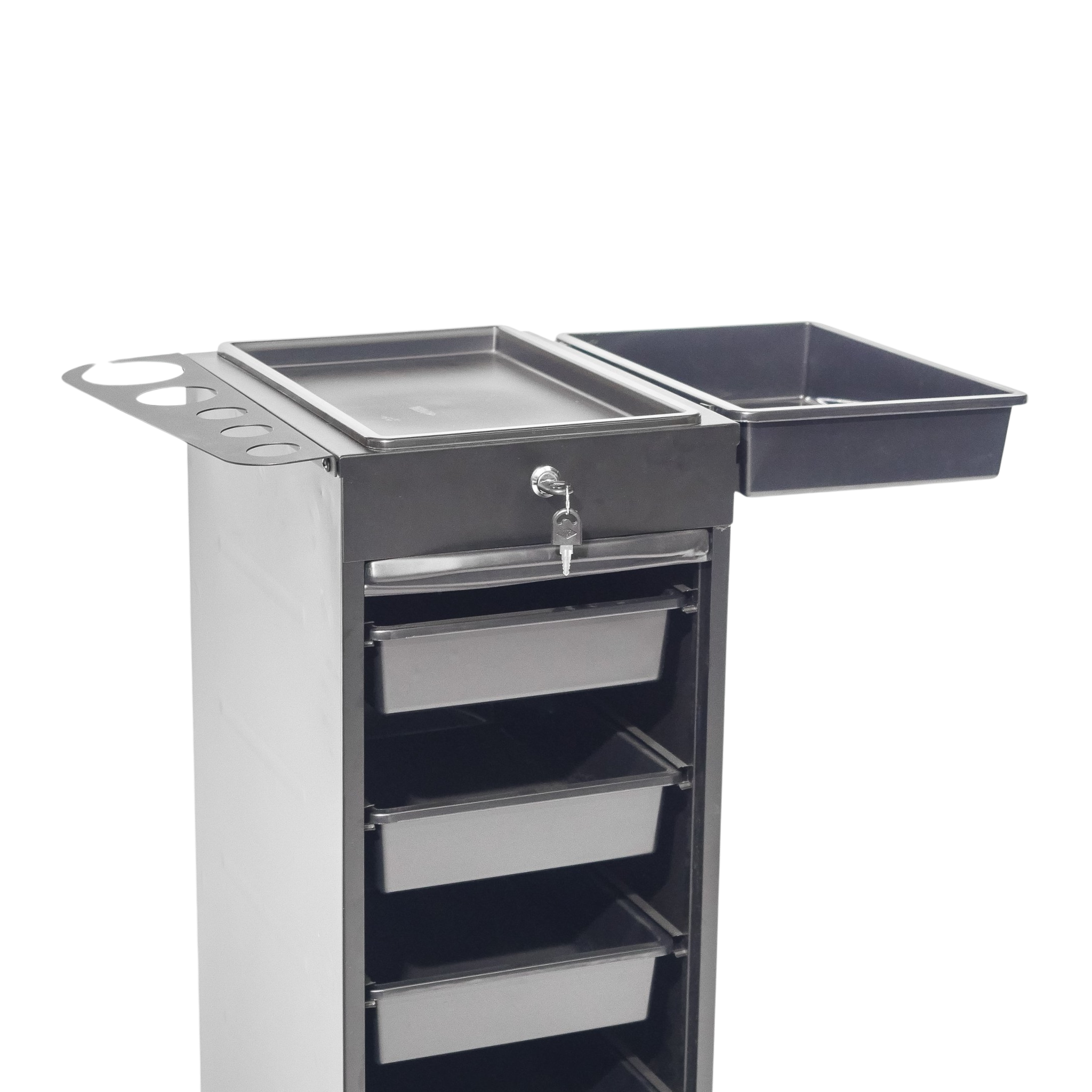 5 Tray Metal Lockable Trolley code QA0008*
