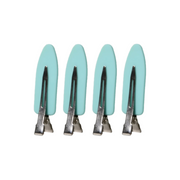 Creaseless Rubberised Green Clips Pack of 4