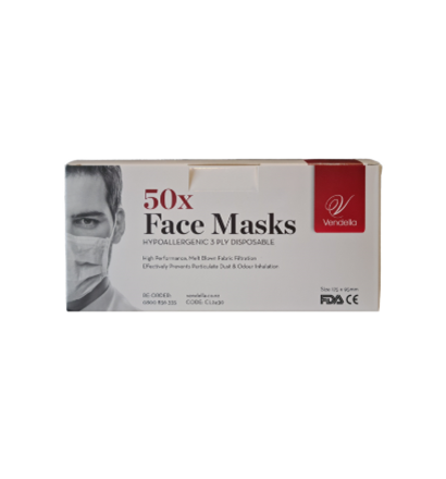 Face Mask Disposable 3 Ply x 50
