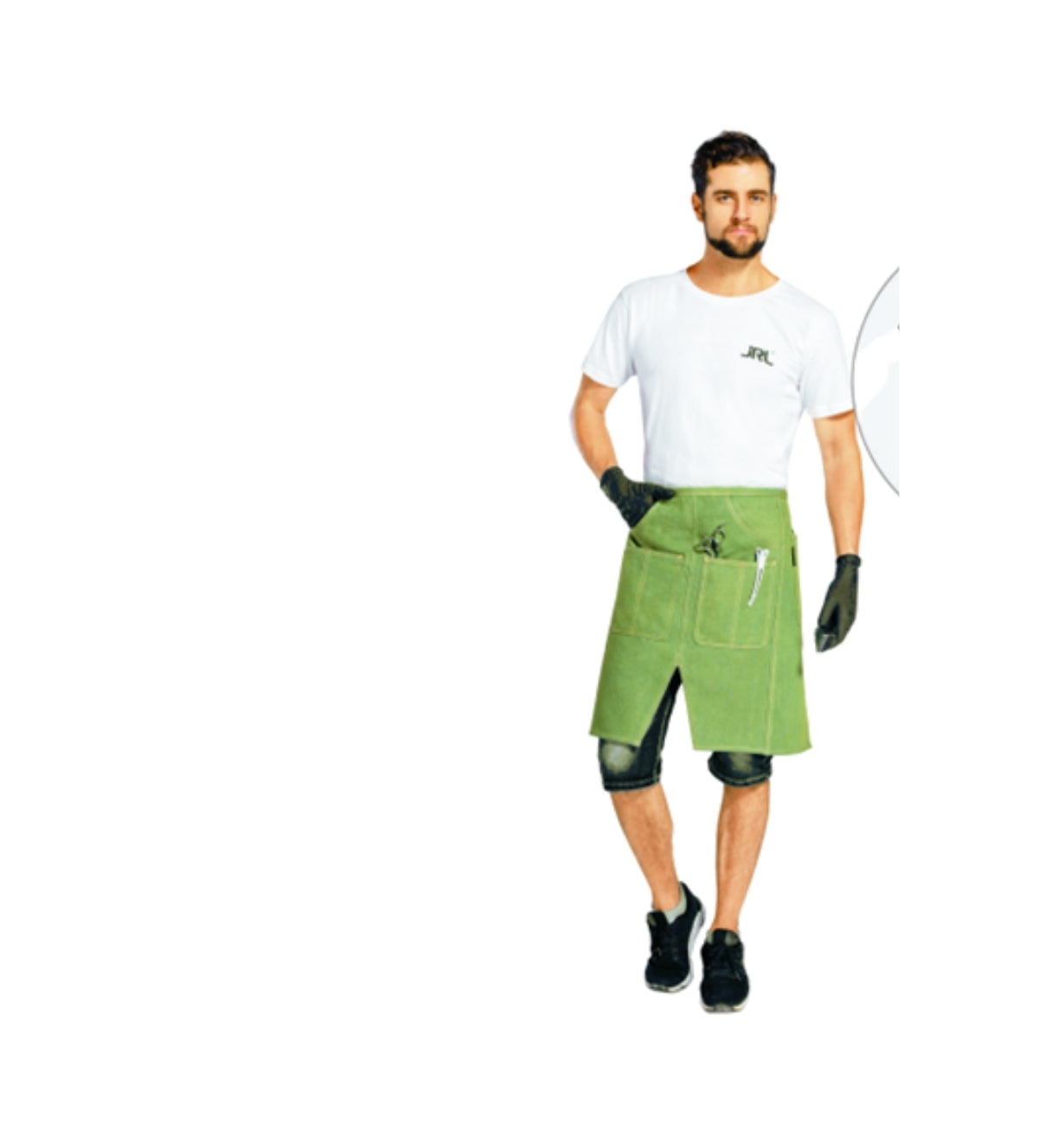 Barber Apron Green Denim*