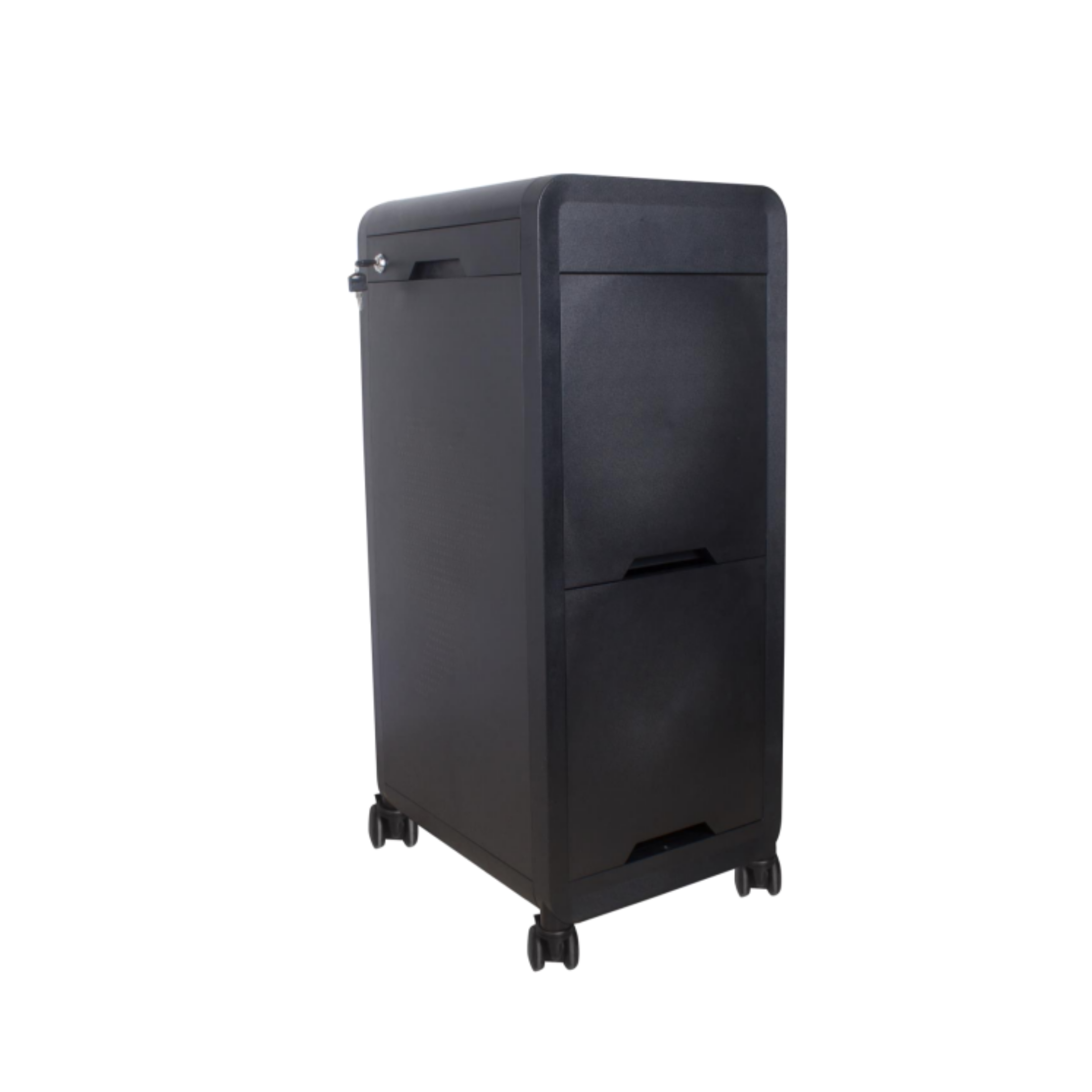 Black Trolley 4 Tray with Anti Slip Mat