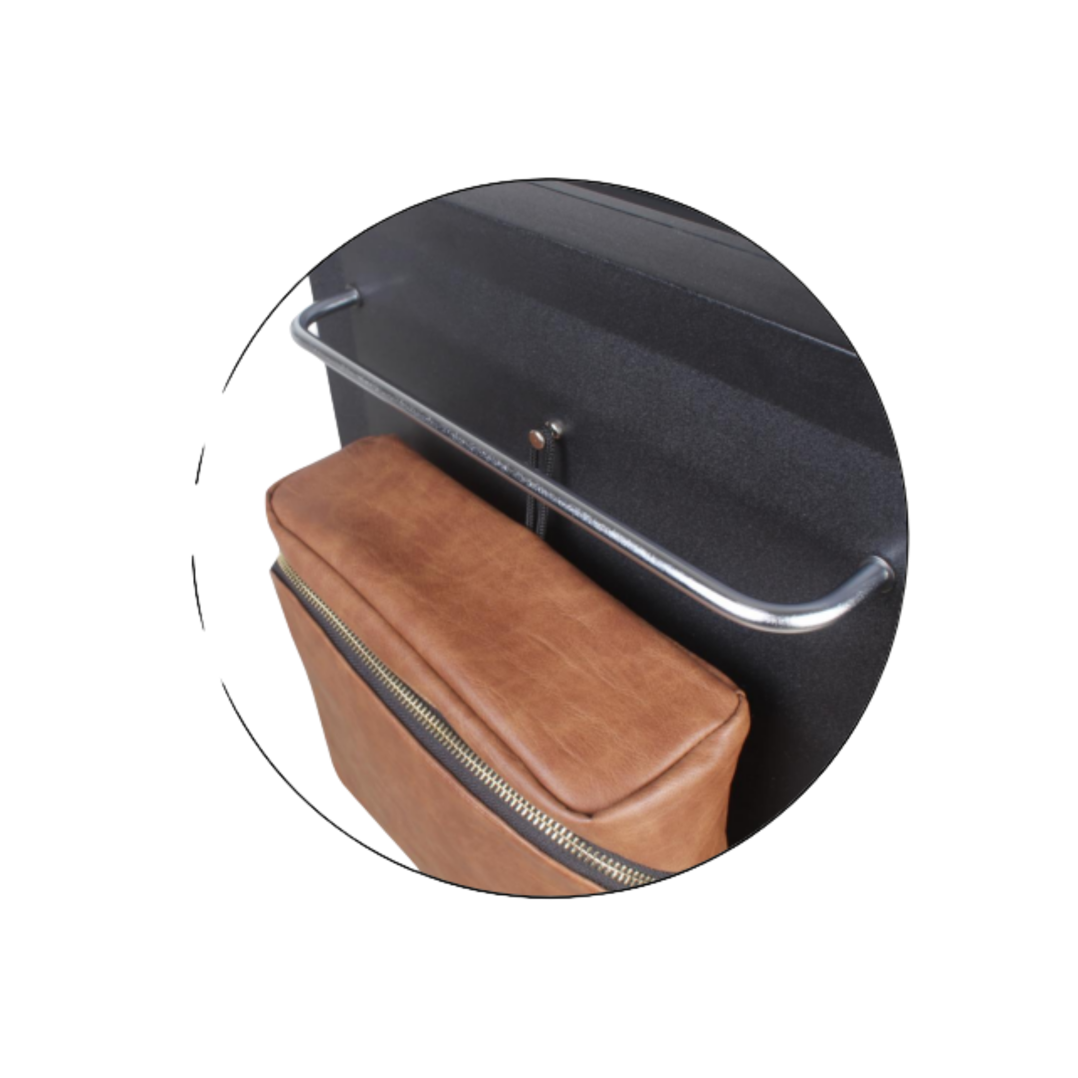 Black Trolley 4 Tray with Anti Slip Mat